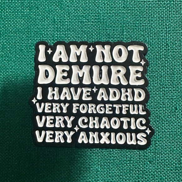 Humorous ADHD Enamel Pin - Picture 2 of 2